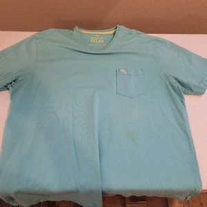 Tommy Bahama Light Blue Pocket Tee